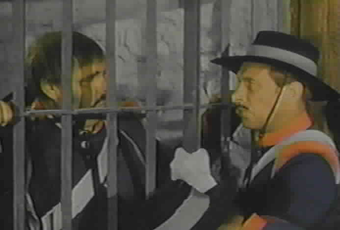 Garcia is imprisoned for stealing the soldiers' payroll.