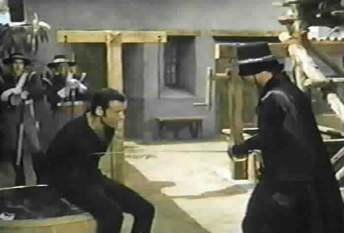 Zorro publicly humiliates Ricardo.