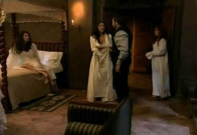 Fernando accuses Esmeralda of having a man with her in their home.