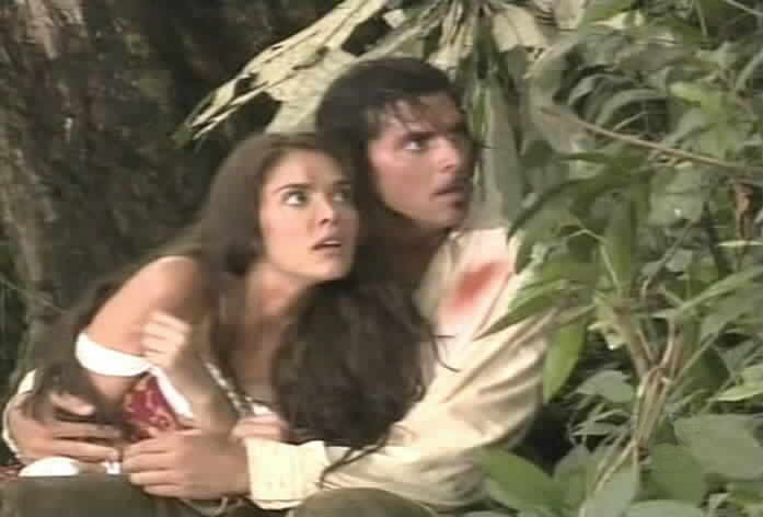 Diego and Esmeralda hide from the cannibals.