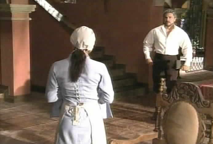 Maria Pia tries to get Alejandro to forbid a marriage between Diego and either one of Fernando's daughters.