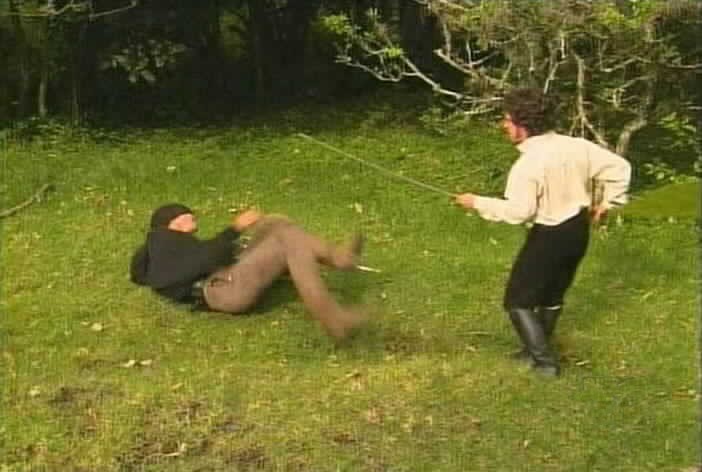 Bernardo kicks Diego.