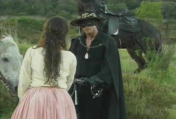Zorro promises to take Sara Kali to the gypsies.