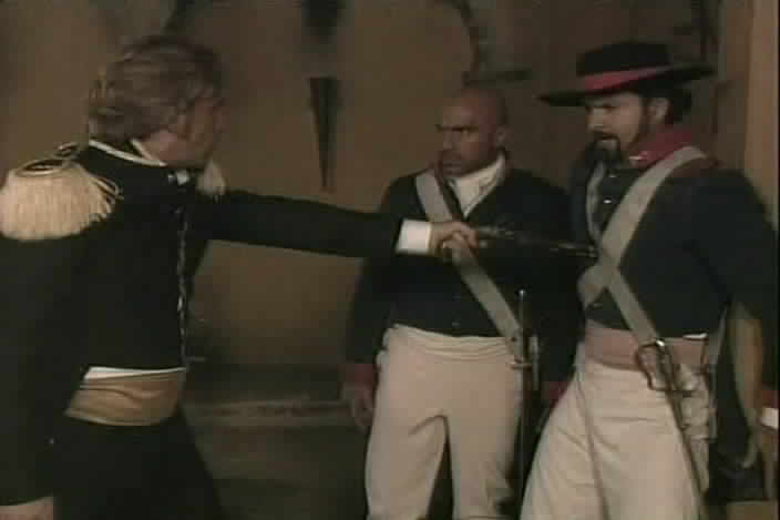 Montero demands to know how they could have allowed Zorro to steal his fortune.