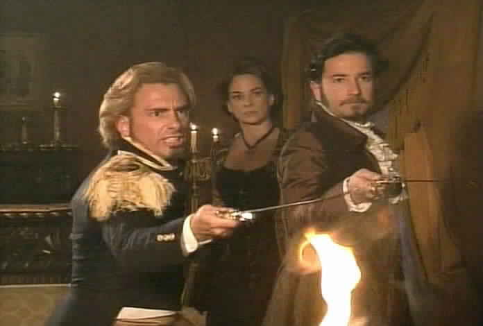 Montero and Jacobo confront Zorro.