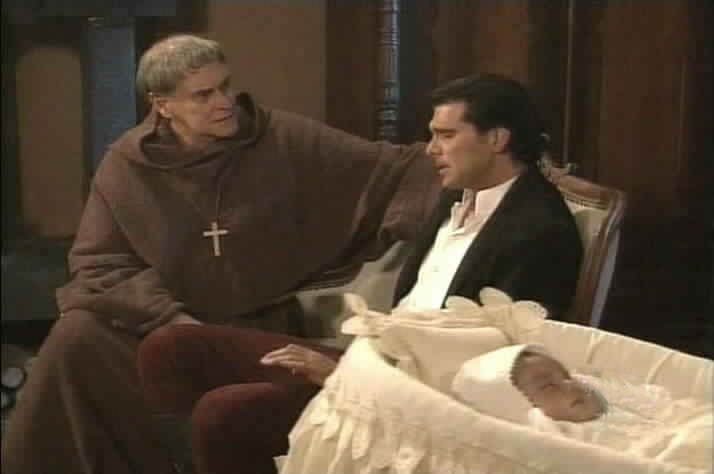 Diego tells Padre Tomas that Mariangel poisoned Almudena.